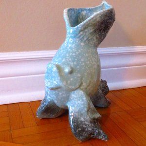Hull Ebb Tide Fish Vase Pottery Vintage Planter USA Angel Fish MCM Mid Century